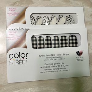 Color Street Overlays in plaid and leopard